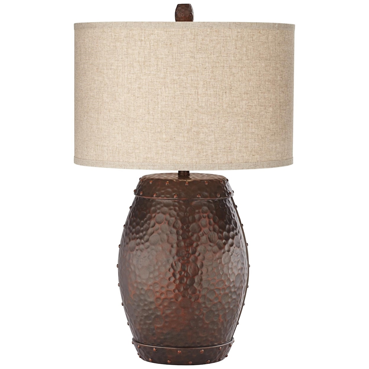 Pacific Coast Lighting Table Lamps Faux Metal Barrel- Emory Table Lamp