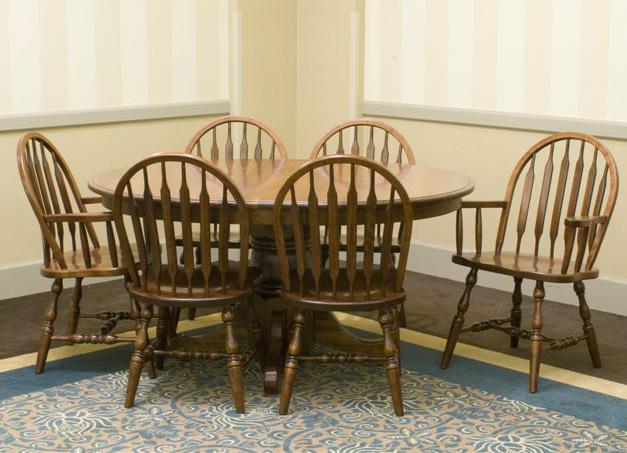 Customizable 7 Pc. Oval Table & Jr.Bowback Chairs