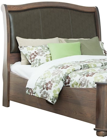 Queen Upholstered Bed Low Platform