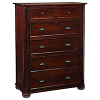 Transitional Chest with Six Drawers