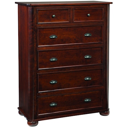 Transitional Chest with Six Drawers