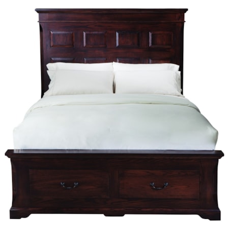 King Size Panel Storage Bed