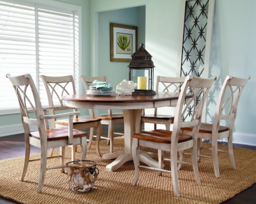 Customizable 7 Pc. Oval Table & Chair Set