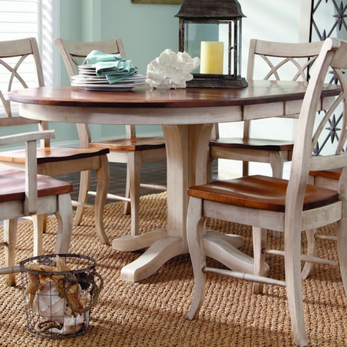 Customizable Oval Single Pedestal Table