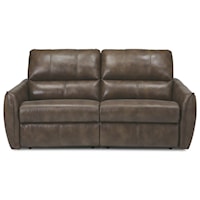 Contemporary Power Sofa with Tapered Arms
