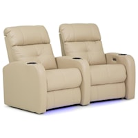 Contemporary Wall Hugger Theater Seating with Power Headrests