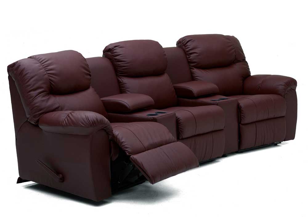 Reclining home store theater sectional