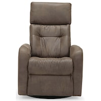 Contemporary Swivel Glider Power Recliner with Power Headrest