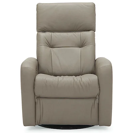 Contemporary Swivel Glider Power Recliner with Power Headrest