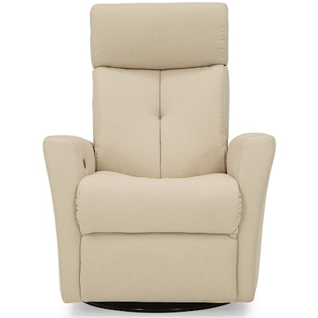 Contemporary Swivel Glider Power Recliner with Power Headrest