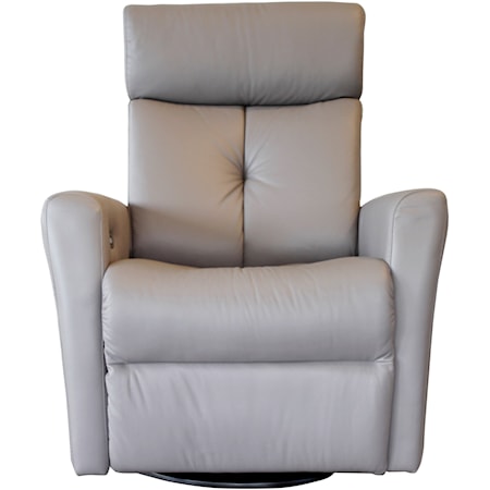 Contemporary Power Swivel Glider Recliner with Power Headrest