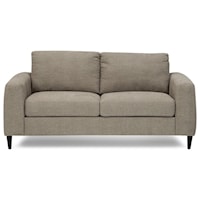 Contemporary Love Seat with Track Arms