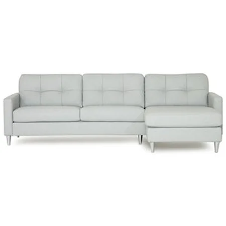 Mid-Century Modern Sectional Sofa with Right Arm Facing Chaise