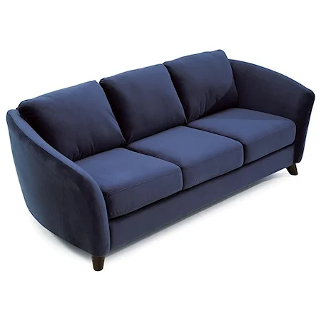 Alula Contemporary 3-Seat Sofa with Curved Arms