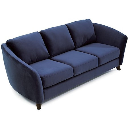 Alula Contemporary 3-Seat Sofa with Curved Arms