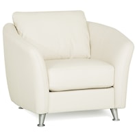 Alula Contemporary Upholstered Chair with Curved Arms