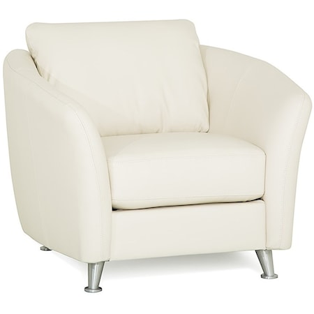 Alula Contemporary Upholstered Chair with Curved Arms