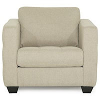 Contemporary Upholstered Chair with Square Decorative Tufting