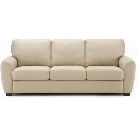 Contemporary Sofa with Rounded Track Arms