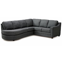 Contemporary 4-Piece Sectional with LAF Bumper