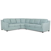 Contemporary 3-Piece Sectional with Wedge