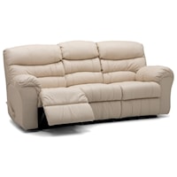 Casual Reclining Sofa with Pillow Arms