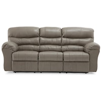 Casual Reclining Sofa with Pillow Arms