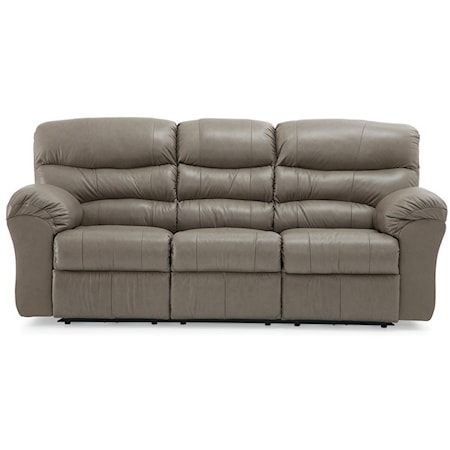 Casual Power Reclining Sofa with Pillow Arms