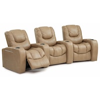 Three Piece Power Reclining Home Theater Sectional