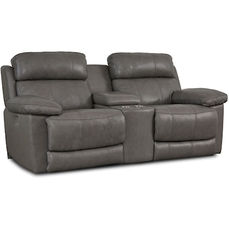 Finley Casual Reclining Console Loveseat with Pillow Arms