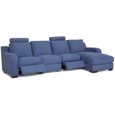 4-Seat Reclining Sectional Sofa