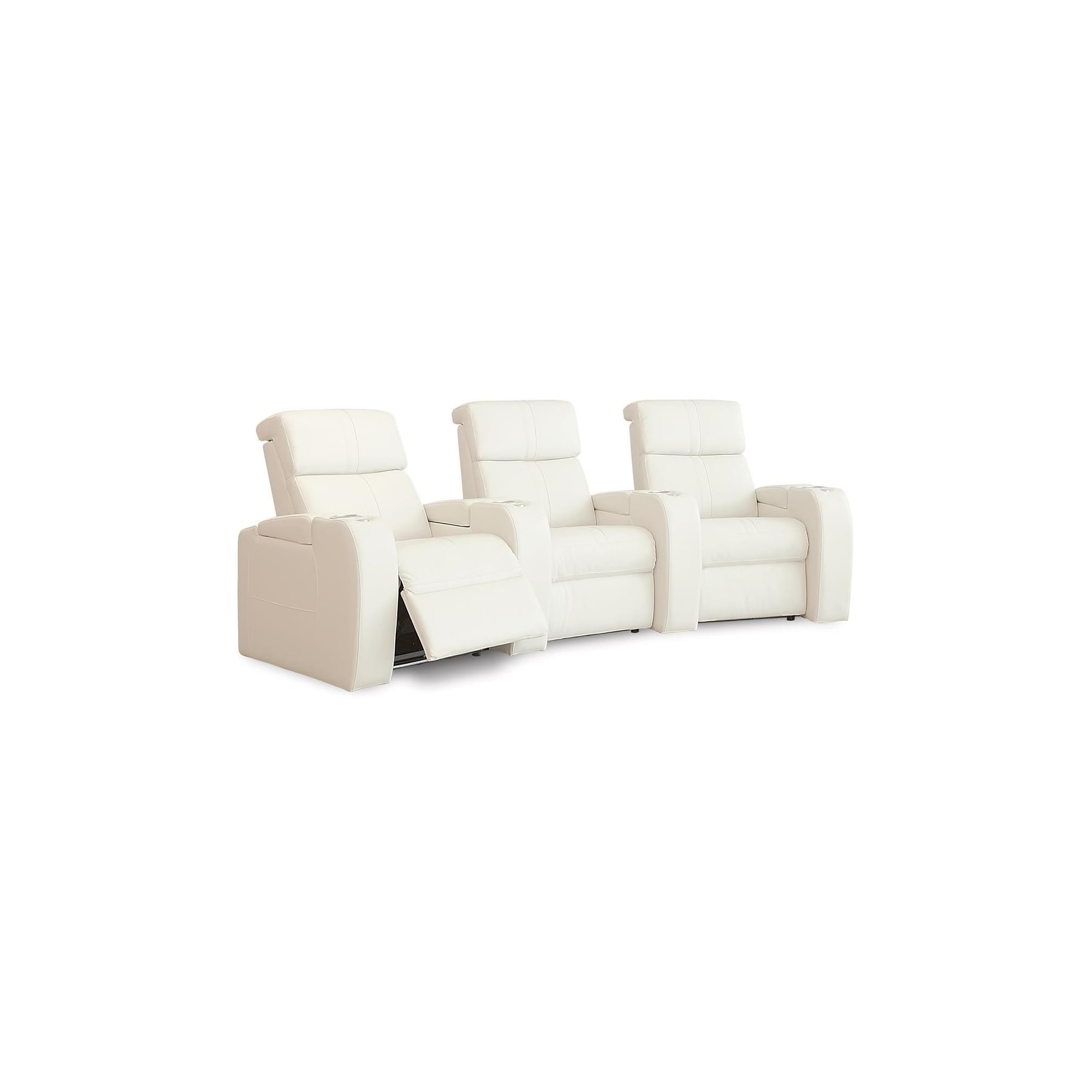 Elite 3 Piece Home Theater Seating Power Reclining w/LED & Tables