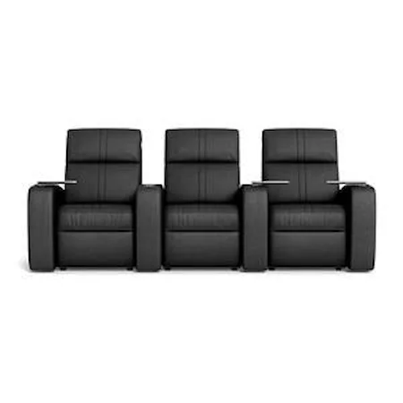 Flicks 3 Seats Straight Right Hand Facing Power Recliner with Power Headrest Sectional