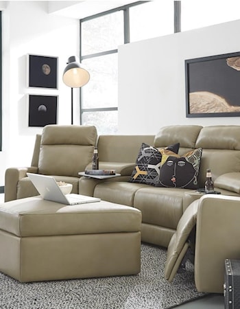4-Seat Pwr Reclining Sectional Sofa