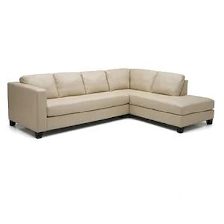 Leather Upholstered Sectional Sofa