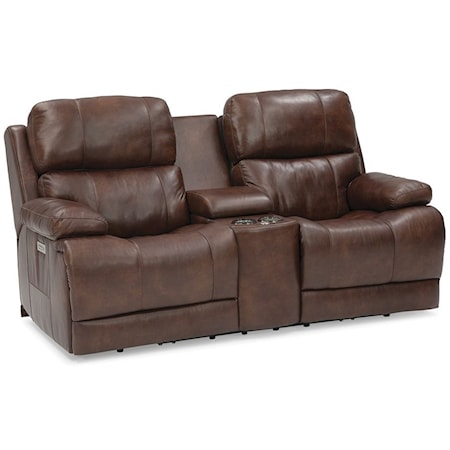 Kenaston Casual Console Loveseat Power Recliner with Power Headrest
