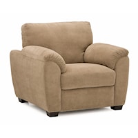 Casual Chair with Sloped Pillow Arms