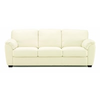 Lanza Casual Upholstered Sofa with Pillow Arms