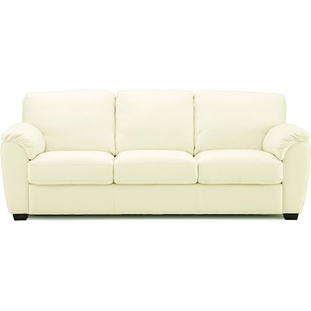 Lanza Casual Upholstered Sofa with Pillow Arms