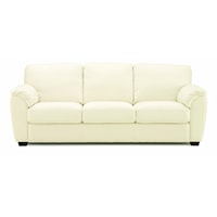 Casual Sofa with Sloped Pillow Arms