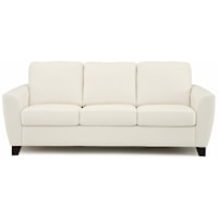 Contemporary Stationary Sofa with Flair-Tapered Arms