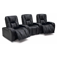 Contemporary 3-Seater Power Reclining Home Theater Sectional