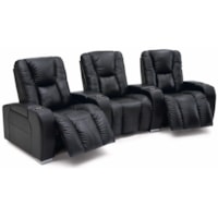 Contemporary 3-Seater Power Reclining Home Theater Sectional