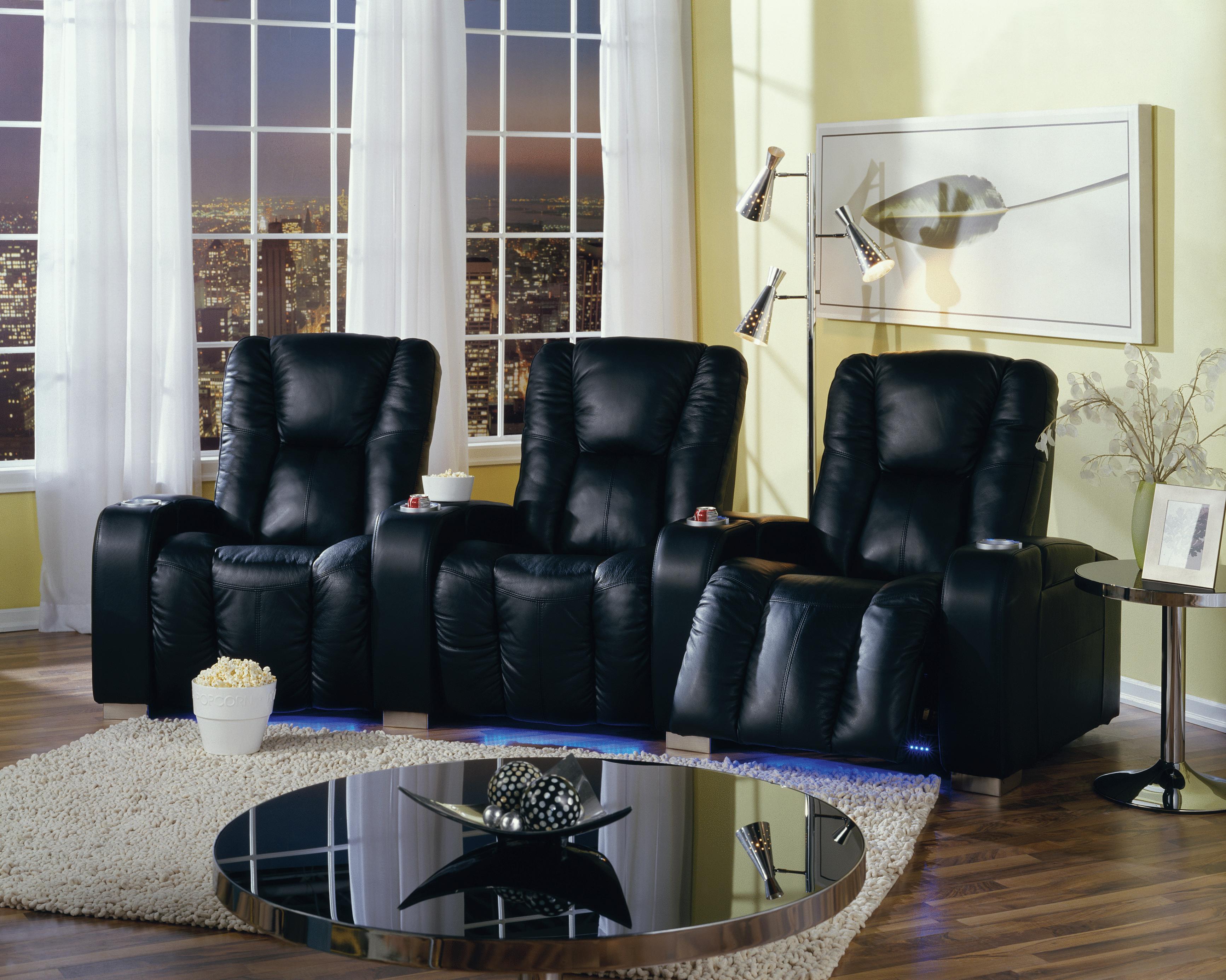 Palliser Media 414023Ex1+414027Ex1+414025Ex1 Contemporary 3Seater