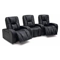 Contemporary 3-Seater Manual Reclining Home Theater Sectional