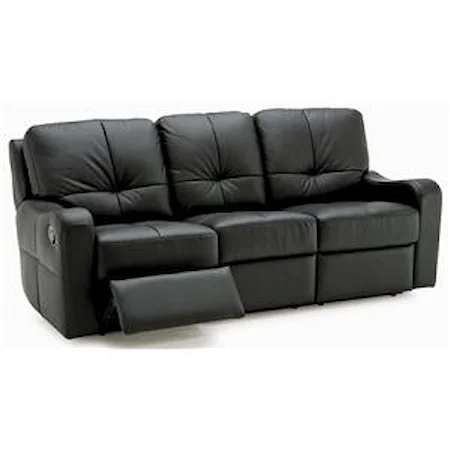 Contemporary Sofa Recliner with Sloped Track Arms