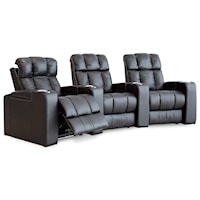 Casual Theater Seating Power Reclining Sectional