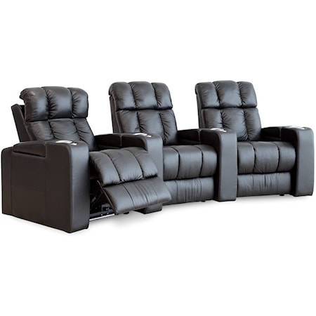 Casual Theater Seating Power Reclining Sectional