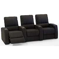 3-Seat Power Reclining Theater Seating with Cupholders