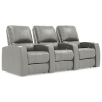3-Seat Reclining Theater Seating with Cupholders